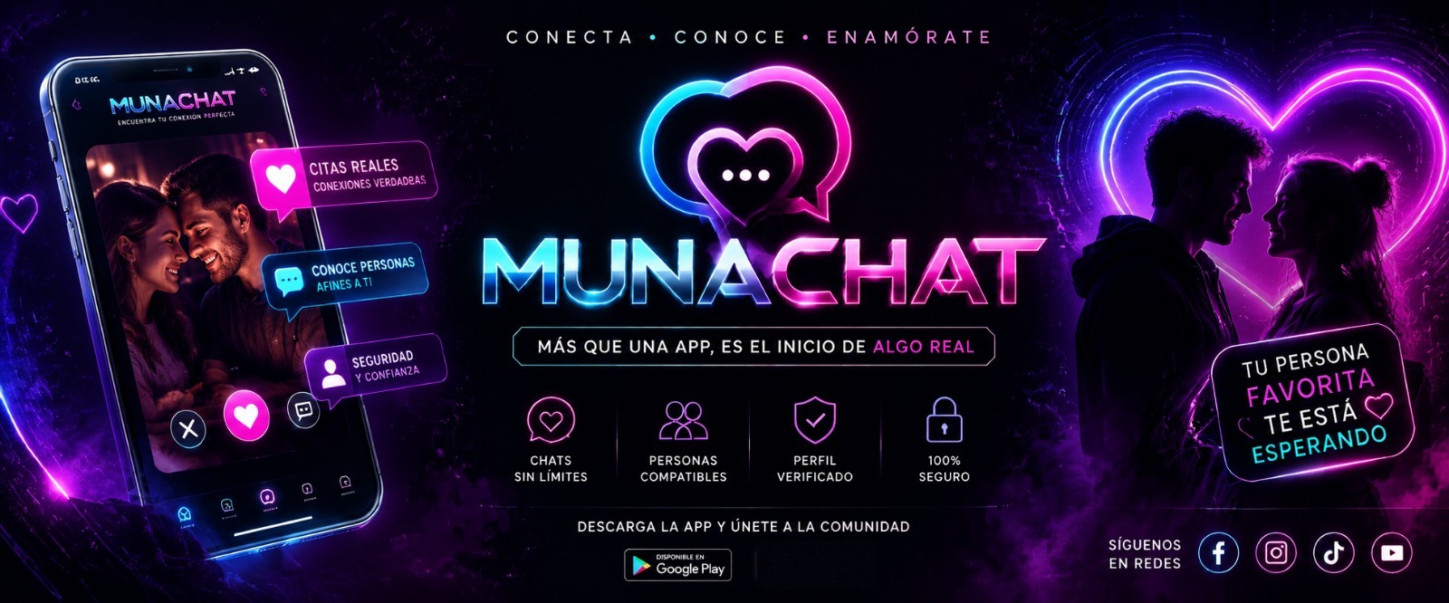 MunaChat — conecta, conoce, enamórate